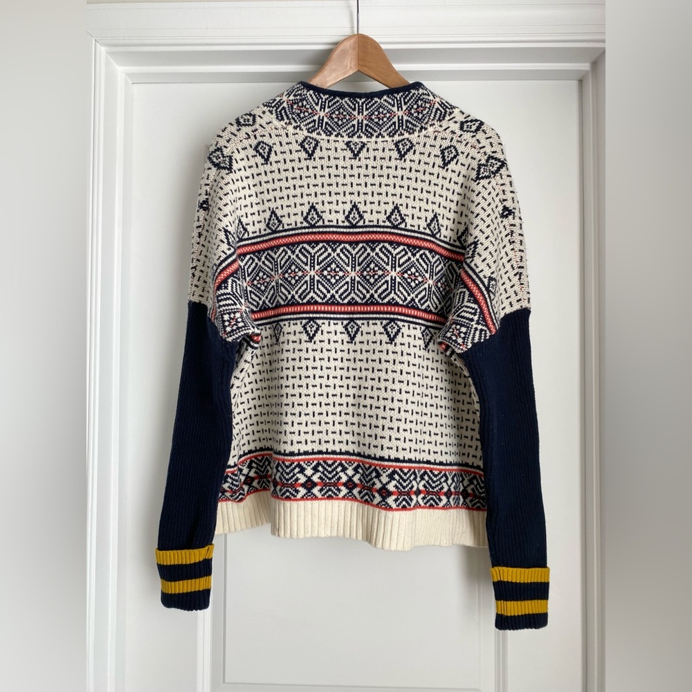 Anthropologie Maeve Mock Neck Fairisle Sweater (Size XL) - Picture 6 of 6